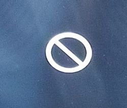 Prohibition Symbol on Screen Prohibition symbol icon on a screen background.