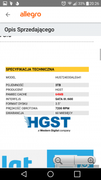 Bought HGST Disk on Allegro: Hitachi HUS724030ALE641 - Different Logo, Value & Return? Bought HGST Disk on Allegro: Hitachi HUS724030ALE641 - Different Logo, Value & Return?