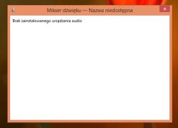 Brak dźwięku w głośnikach na Windows 8 po uruchomieniu komputera