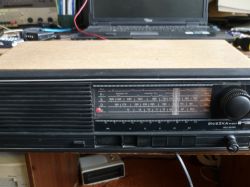 Interior of an old Polish radio receiver UNITRA Sniezka R-207