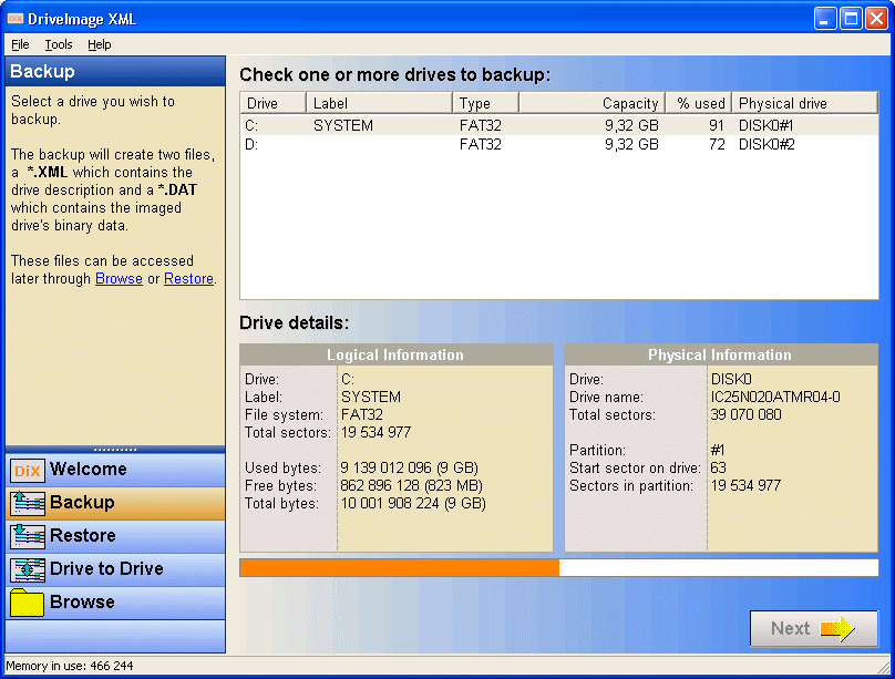 Alternatywa dla Norton Ghosta 2003 - DriveImage XML