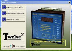 Zrzut ekranu z demonstracyjnego programu dla regulatora mocy biernej MRM-12 C.