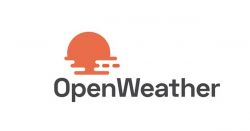OpenWeather Logo OpenWeather logo with an orange sun and text.