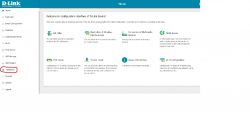 Interfejs konfiguracji routera D-Link z zaznaczoną zakładką Advanced.