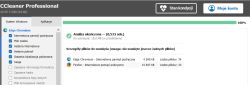 CCleaner pokazuje analizę plików z przeglądarek Edge i Firefox do usunięcia