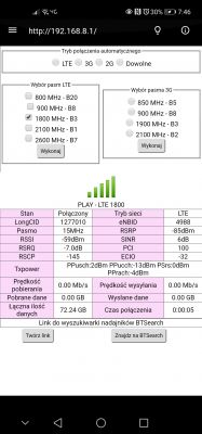 Huawei B535 dobór anteny LTE PLAY Żyrardów Huawei B535 dobór anteny LTE PLAY Żyrardów
