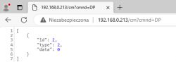 Screenshot showing JSON data in a browser.