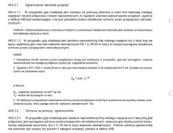 Fragment normy dotyczący ochrony przed przepięciami przy instalacjach niskiego napięcia