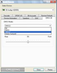 SB Audigy 2 ZS pod Windows 7 >>> cicho gra