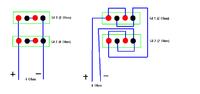 Jak podłączyć dwa głośniki dwucewkowe 4ohm w 2ohm ?