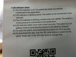 Instrukcja działania wskaźnika LED dla włącznika światła WiFi.