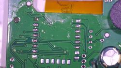 ATORCH Smart Socket Energy Monitor Circuit Board Close-up of a circuit board with visible traces and soldered components.