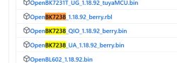A screenshot of a file list with the text BK7238 highlighted.