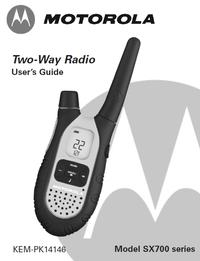 Motorola SX700 VHF Porto Manual