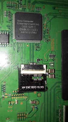 PS3 Super Slim 4004c, MSX-001: Metoda demontażu SATA QSB 2K5 4K po instalacji Cobra ODE