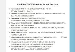 BSI DELPHI series EL HW D6 - TELECODING READING BSI peugeot 208 II corsa F