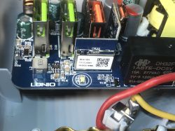 Interior of LDNIO SEW3452 Power Strip Interior of LDNIO SEW3452 power strip with WiFi module CB2S.