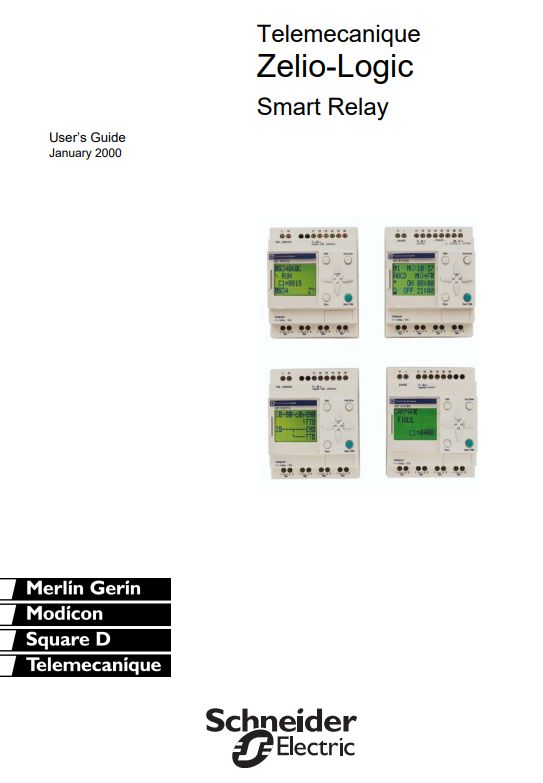 The interior of an old Schneider Electric SR1 A201BD programmable logic controller