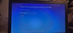 Ekran „Naprawa podczas uruchomienia” systemu Windows z dwoma kontami: Administrator i Michał