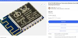 RTL8710 wireless transceiver module on an online sales page.