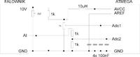 AVR - Jak podłączyć zewnętrzne napięcie AREF do Atmegi z potencjometrami?