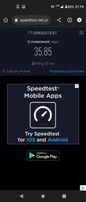 Antena do TP-Link MR400 w środowisku miejskim - Plus/Cyfrowy Polsat, Żuromin