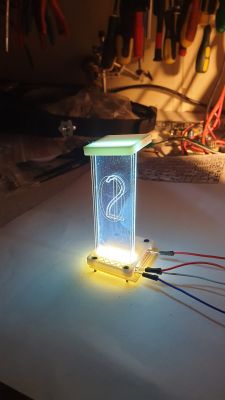 NiXie PleXi LED Clock w stylu retro