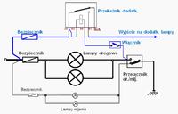 Podłączanie halogenów. Niezależne zapalanie. Zapalanie razem z długimi.