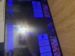 Screen split into two sections showing different content, with a message about a non-working remote.