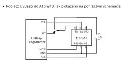 [ATtiny10] Jak odblokować pin RESET jako I/O i programować USBasp 12V