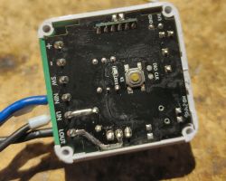 View of the lighting dimmer circuit board.