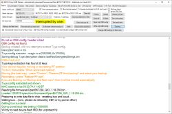 Screenshot of BK7231 Easy UART Flasher with log output and the message “Interrupted by user.”