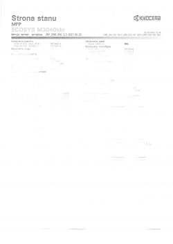 Kyocera M3040idn - Zanikający wydruk