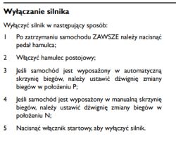 Instrukcja wyłączania silnika z pięcioma punktami dla automatycznej i manualnej skrzyni biegów