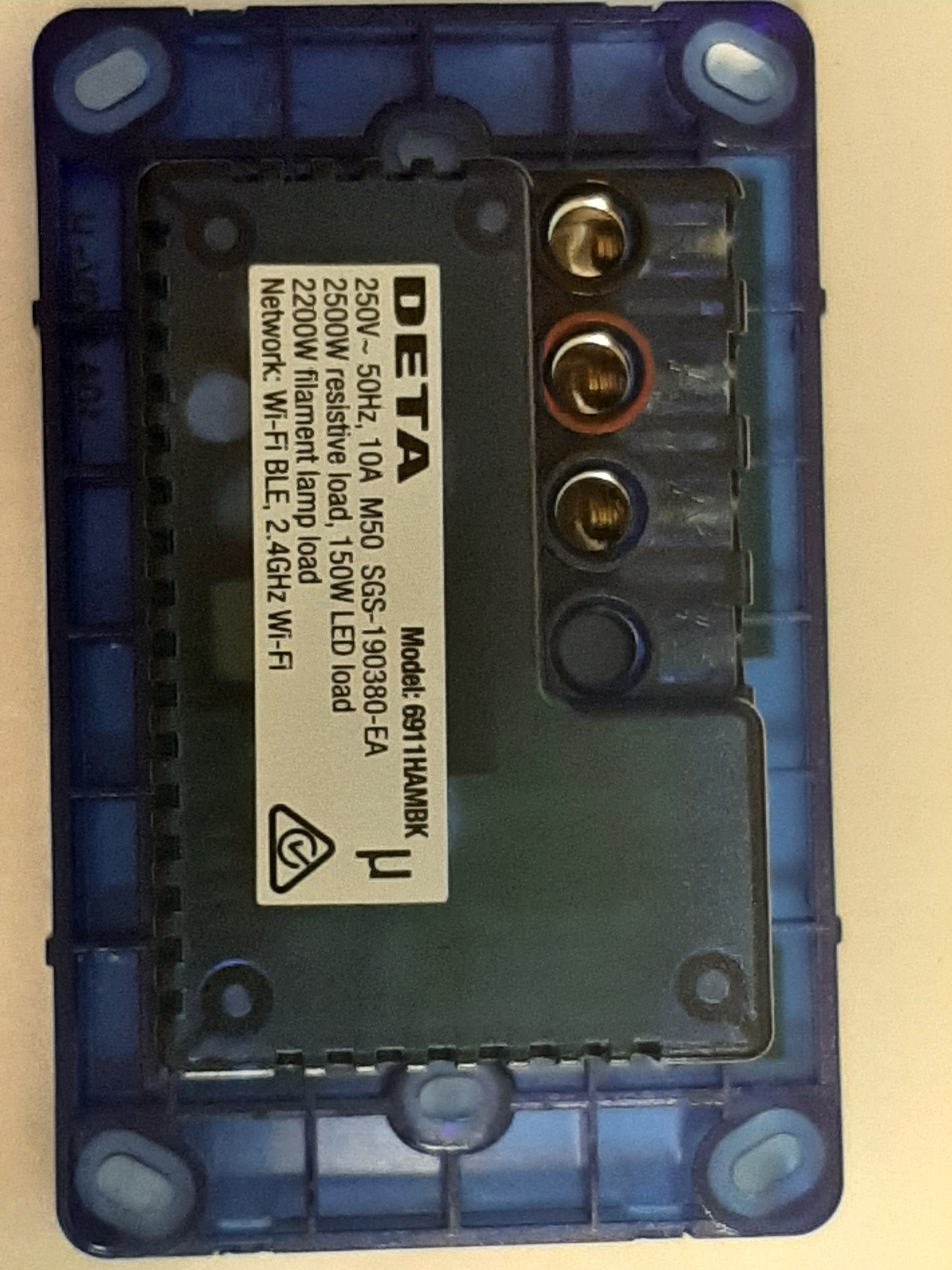 Deta Grid Connect Smart Single Gang Touch Light Switch 6911HA Teardown