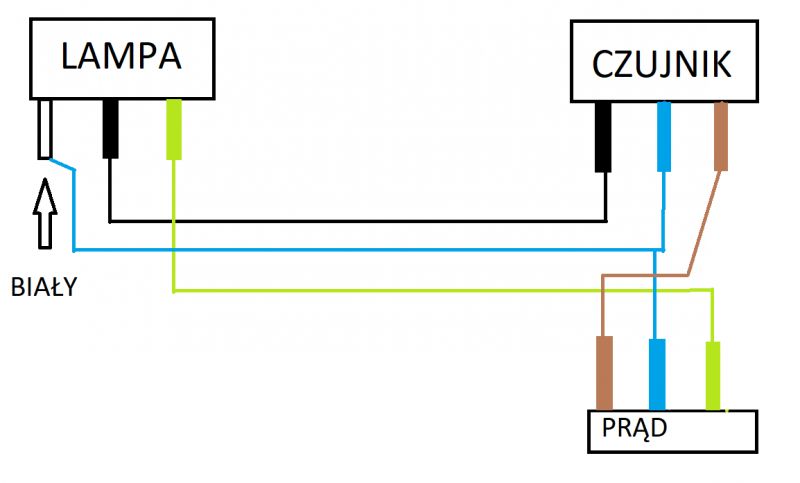 Kanlux CE-81PX: Connecting Halogen Lamp with Motion Sensor and Two-Stage Switch