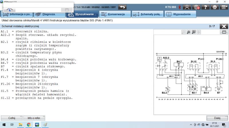 Opis pinów vw polo 9n 2003r. silnik BBY oraz fox 2006r. silnik BMD