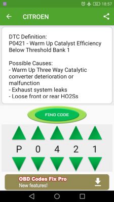 Kontrolka UREA i błędy P2A00, P0421 w Citroen C4 Picasso 2014