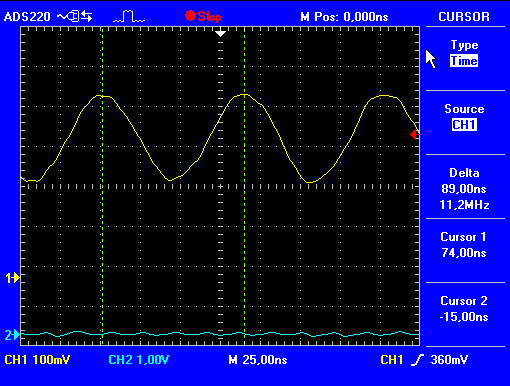 Generator na AD9833? Czy da się uzyskać ładnego sinusa o f=12,5 MHz?