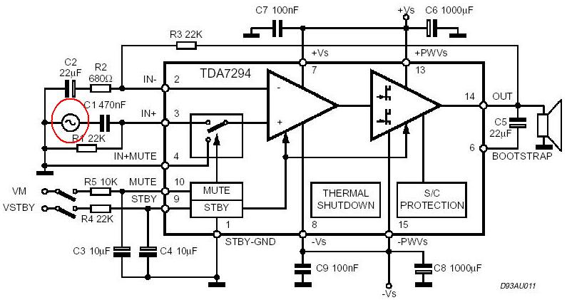 Moc wzmacniacza na TDA7294 przy 4Ω i 8Ω z transformatorem 2x24V 400W?