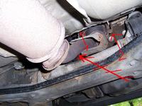 Golf II zaczepy rura-kolektor ZDJECIE