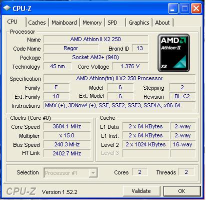 AMD Athlon II 250. Podkręcanie.