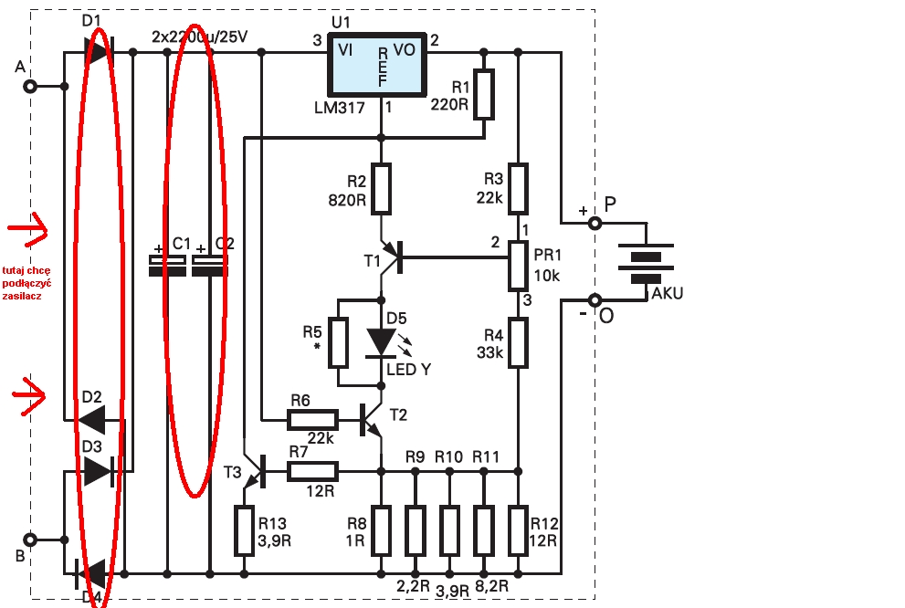 ładowanie jednoczesne 3 aku żelowych elektroda.pl Ładowarka akumulatorów żelowych na bazie AVT 2309 elektroda.pl