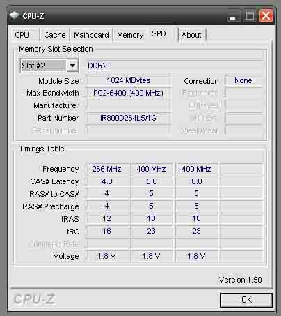 nie mogę dograc pamieci ddr2 kingston i goodram na 800mhz