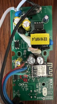 PCB with visible components, connectors, and markings.