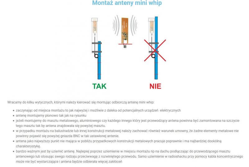 Aktywna antena Mini Whip w/g PA0RDT kit Aktywna antena Mini Whip w/g PA0RDT kit