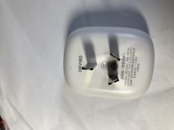 White ORVIBO plug/charger with three metal prongs on a white background