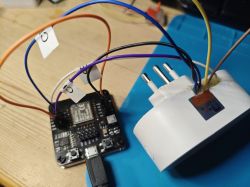 Electronic board with wires connected to a smart plug