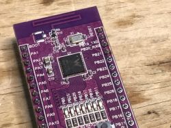 PCB with W801 microcontroller, showing pin labels.