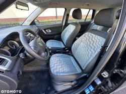 Interior of a Skoda Fabia, view of front seats and dashboard.